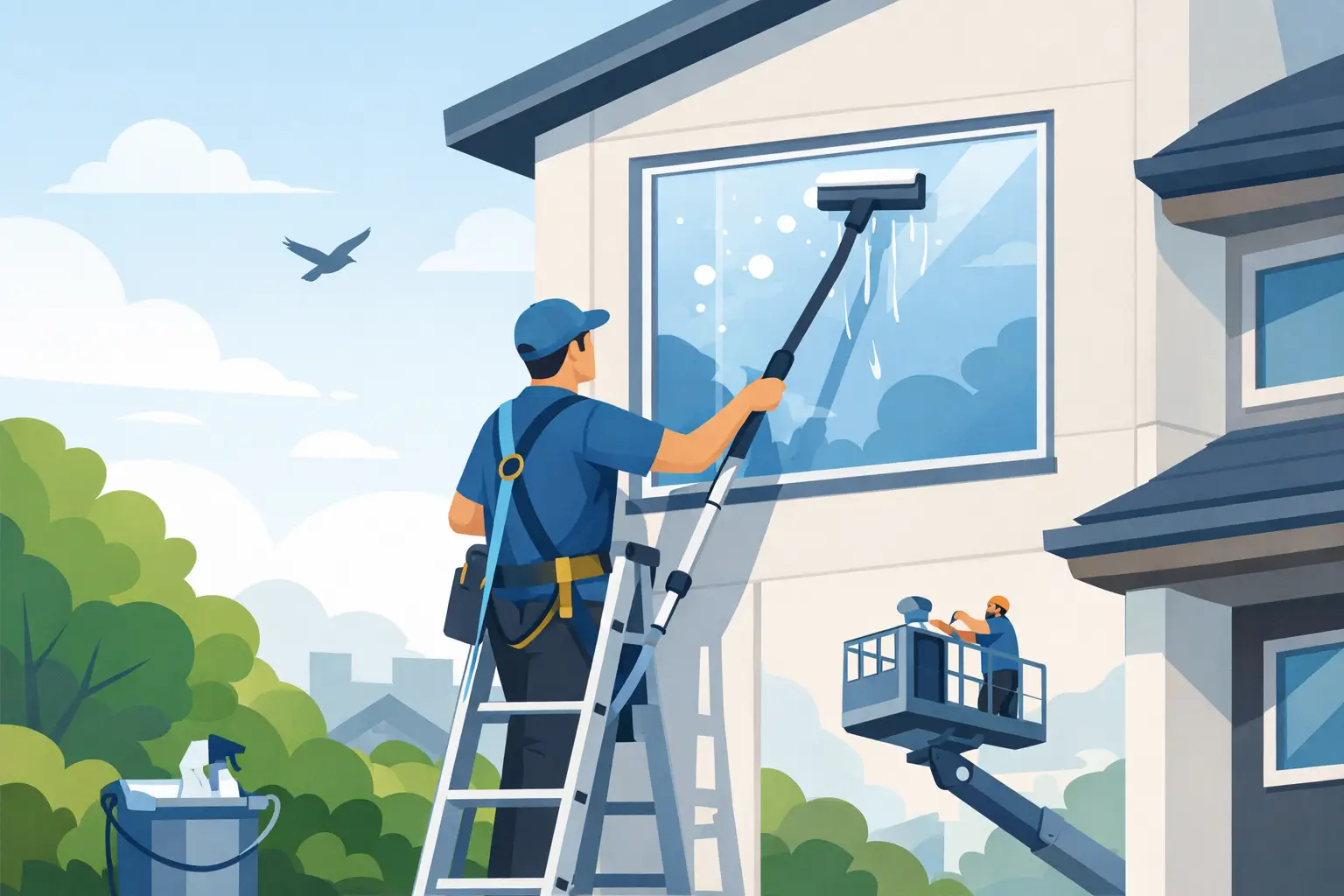 How to Clean Second Story Windows Safely