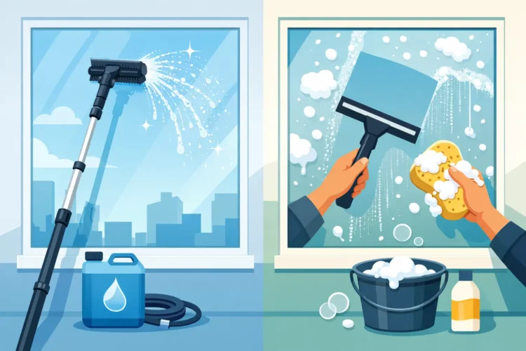 Pure Water vs Soap Window Cleaning