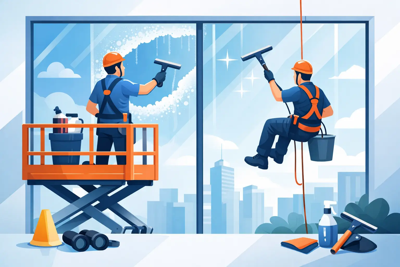 How to Clean High Windows Safely