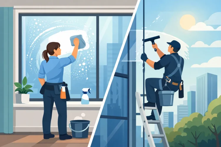 Interior vs Exterior Window Cleaning