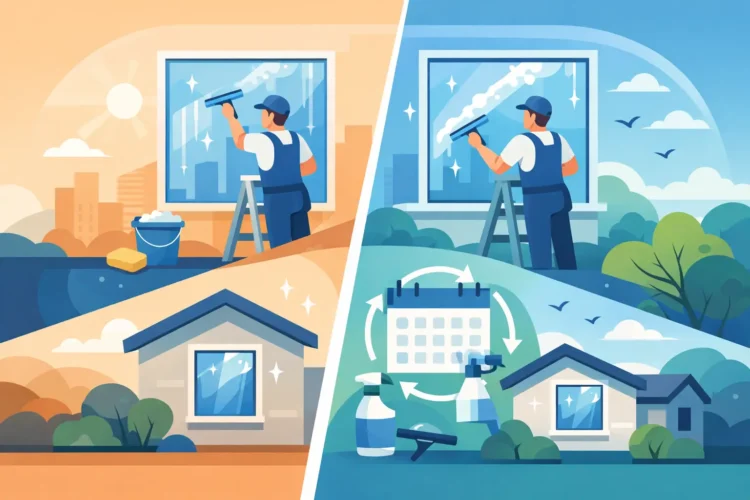 One Time vs Recurring Window Cleaning