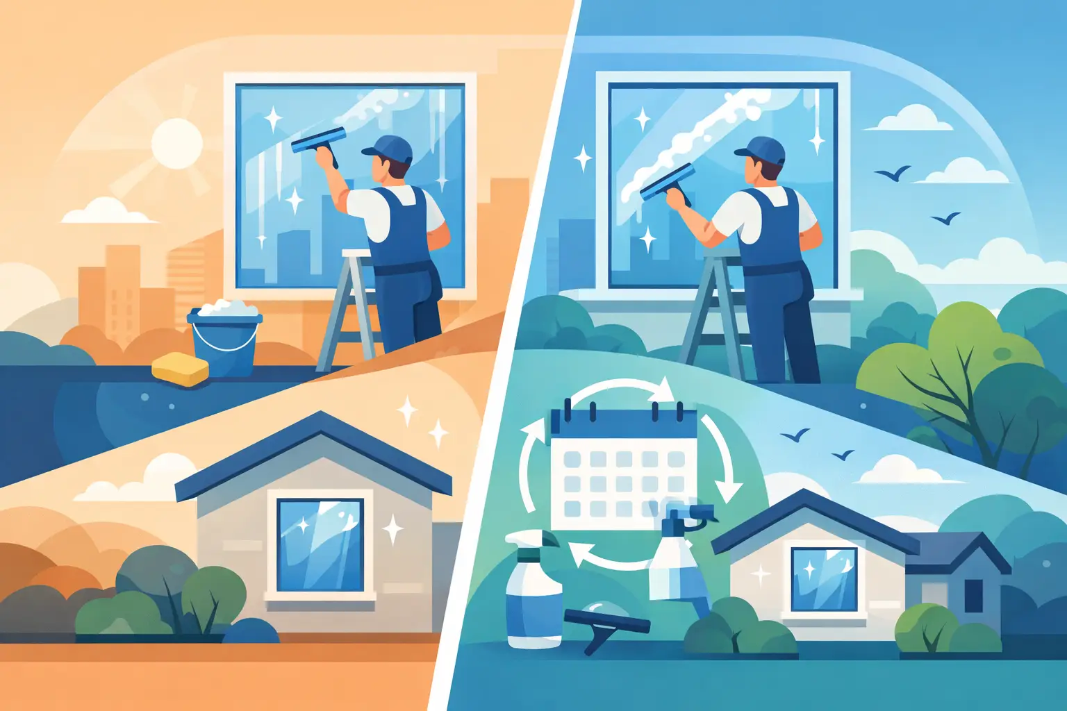 One Time vs Recurring Window Cleaning