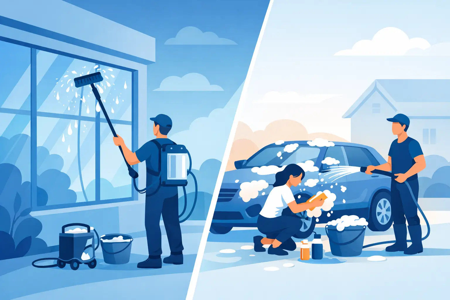 Pure Water Cleaning Versus Traditional Washing