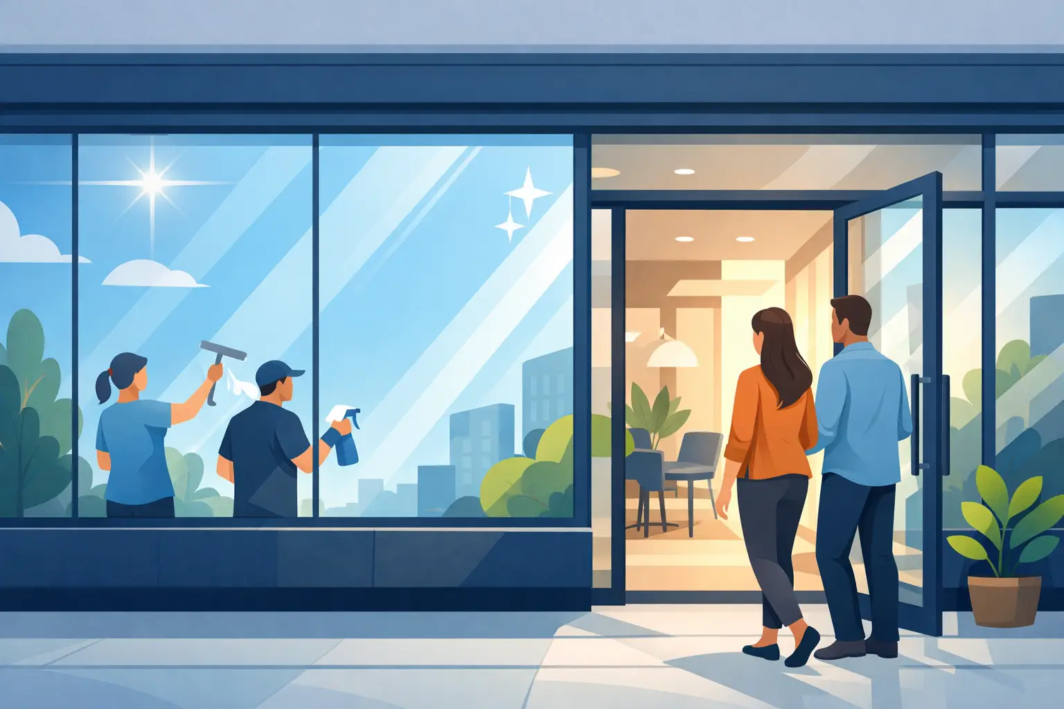 Streak Free Business Windows That Welcome Customers