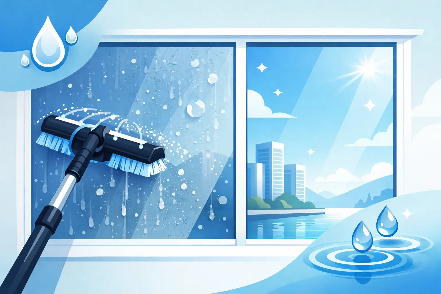 Benefits of Pure Water Cleaning for Clearer Glass