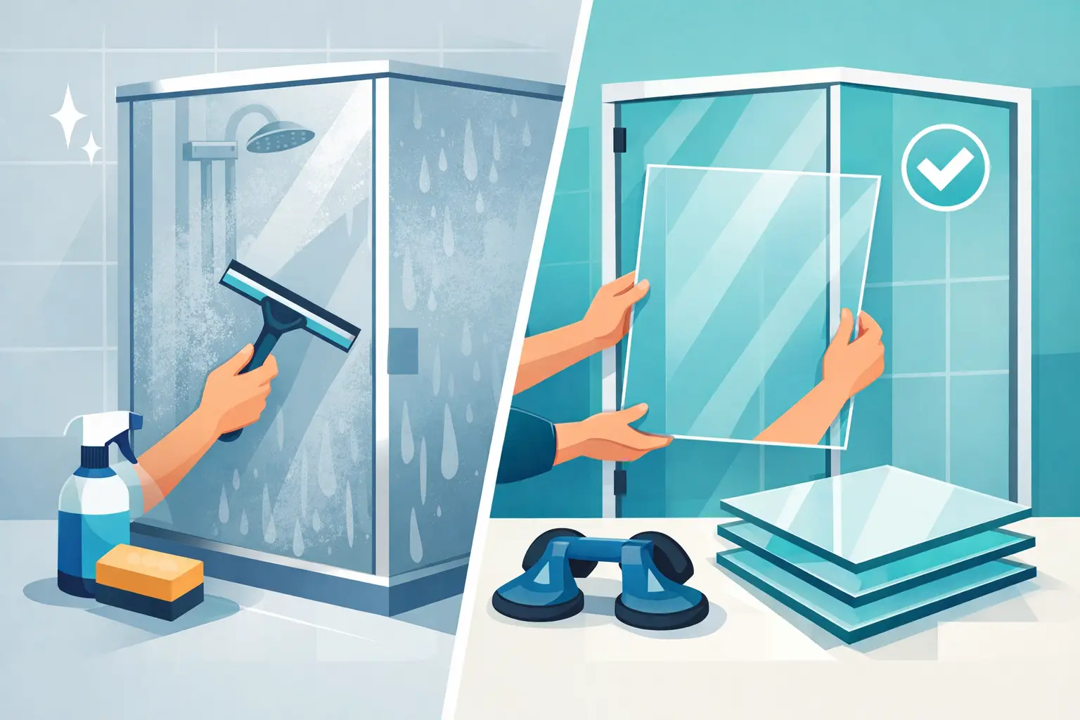 Shower Glass Restoration vs Replacement Choices