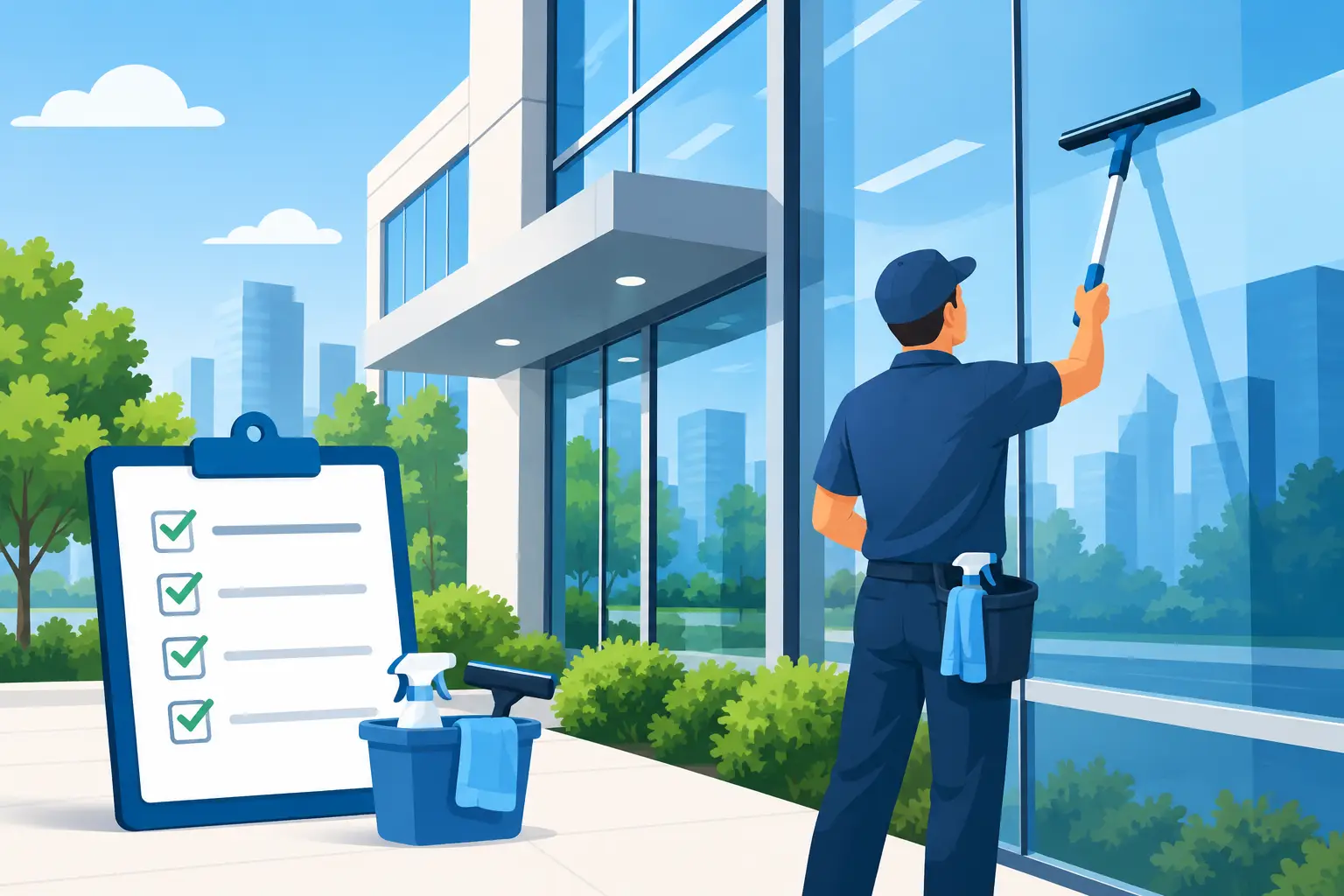 Office Window Cleaning Checklist for Better Curb Appeal
